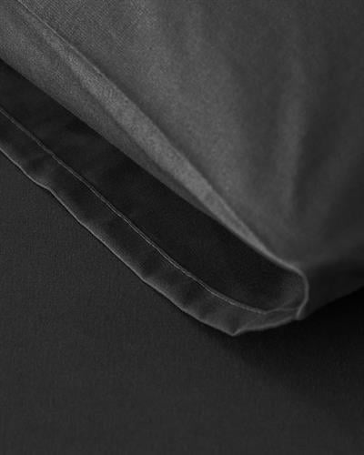 Plain Cotton For One Person Fitted Sheet Set 100x200 cm Anthracite