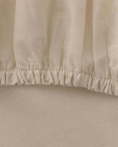 Plain Cottony Intermediate Size Fitted Sheet 140x200 cm Light Brown