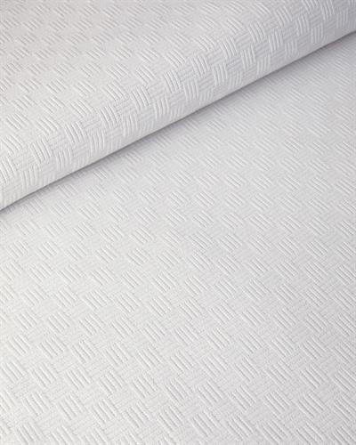 Plain Пике Единичен Размер, Памучен, Бяло, 150 X 220 Cm