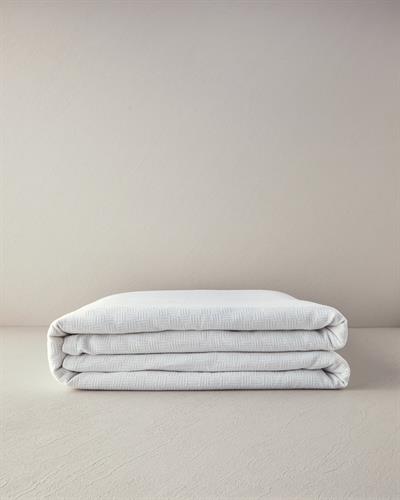 Plain Пике Единичен Размер, Памучен, Бяло, 150 X 220 Cm