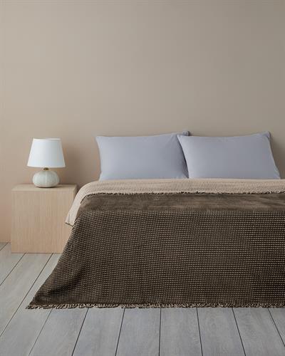 Plain For One Person Blanket 150x200 cm Anthracite - Beige