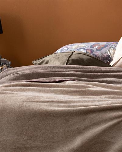 Plain Одеяло Единичен Памучен 150x200 см Бежов - Кафяв.