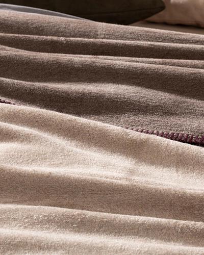 Plain Одеяло Единичен Памучен 150x200 см Бежов - Кафяв.