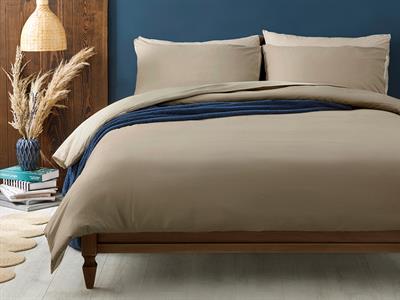 Plain СПАЛНО БЕЛЬО КОМПЛЕ За един човек Памучен 160x220 cm Каки-Бейдж