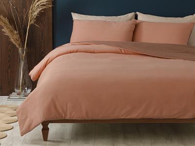 Plain СПАЛНО БЕЛЬО КОМПЛЕ За един човек Памучен 160x220 cm Кафяво-голо