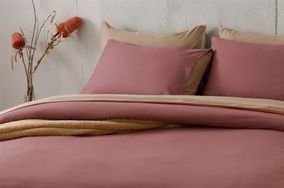 Plain СПАЛНО БЕЛЬО КОМПЛЕ За един човек Памучен 160x220 cm Роуз-Хаки