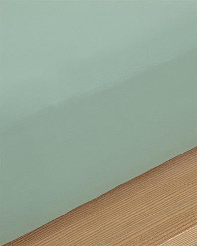 Plain Долен Чаршаф Единичен Памучен 160x240 см Тръстиково зелено