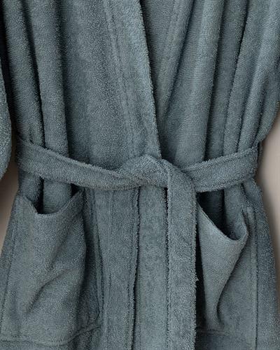 Plain Халат Комплект 2Бр., Памучен, Индиго, L-Xl