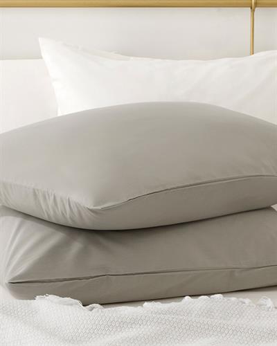 Plain Калъфка За Възглавница 2 бр. Памучен 50x70 см Градски сив