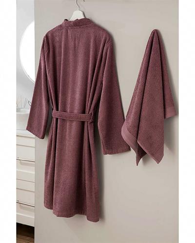 Plain Халат Комплект 2Бр., Памучен, Розово, L-Xl