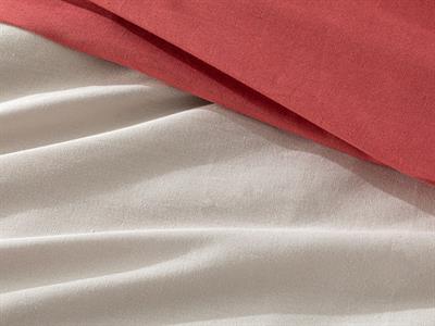 Plain СПАЛНО БЕЛЬО КОМПЛЕ Двоен човек Памучен 200x220 cm Слонова кост - РАЗПОЛЗВАНЕ