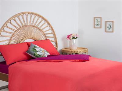 Plain СПАЛНО БЕЛЬО КОМПЛЕ Двоен човек Памучен 200x220 cm Орхиде