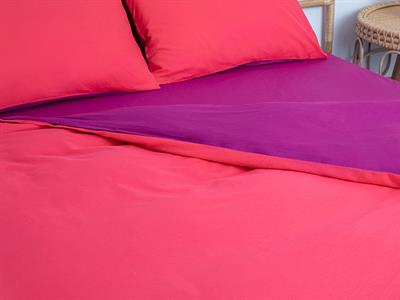 Plain СПАЛНО БЕЛЬО КОМПЛЕ Двоен човек Памучен 200x220 cm Орхиде