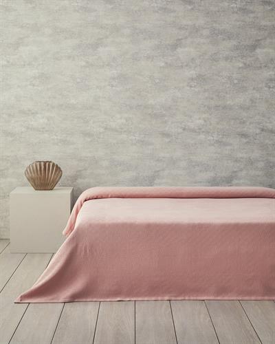 Plain Одеяло Пике Кралски размер Памучен 240x220 см Розов