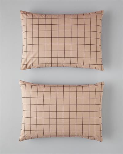 Plain Check Калъфка За Възглавница 2 бр. Лесно за гладене 50x70 см Светъл дамсон