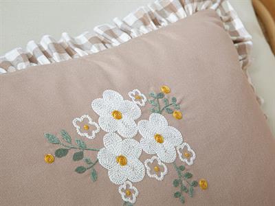 Plain Color Декоративна Калъфка За Възглавница Памучен Полиестер, Бежово, 35 X 50 Cm