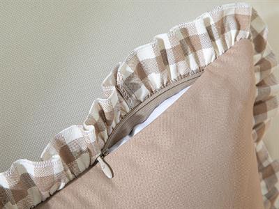 Plain Color Декоративна Калъфка За Възглавница Памучен Полиестер, Бежово, 35 X 50 Cm