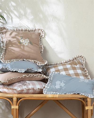 Plain Color Декоративна Калъфка За Възглавница Памучен Полиестер, Бежово, 45 X 45 Cm