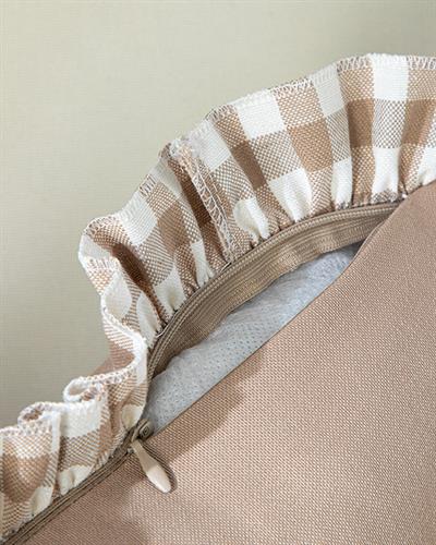 Plain Color Декоративна Калъфка За Възглавница Памучен Полиестер, Бежово, 45 X 45 Cm