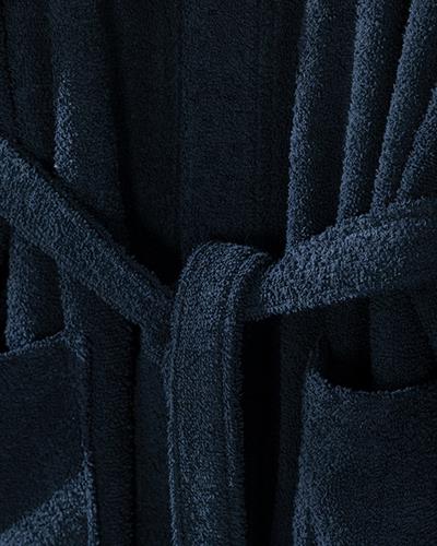 Plain Комплект Халат За Баня Комплект Памучен L-XL Морскосин