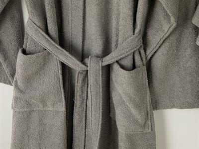 Plain Комплект Халат За Баня Комплект Памучен L-XL Тъмносив