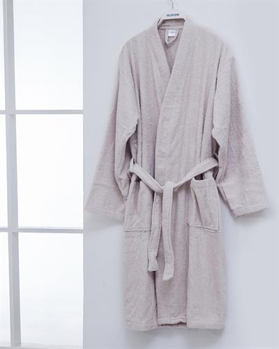 Plain Халат За Баня Мъжки Памучен M Светлобежов
