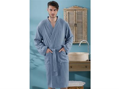 Plain ХАЛАТ Мъжки Памучен XL İndigo