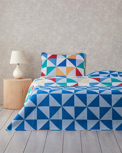 Комплект Кувертюра За Легло Единичен 160x220 см Зелен