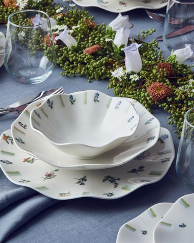 Pleasant Комплект За Хранене Порцелан 24 части за 6 души Зелен - Син