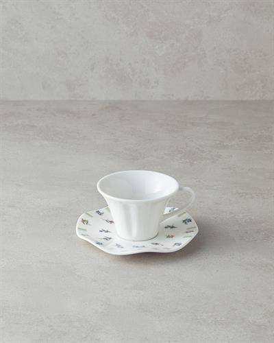 Porcelain 4 Parça 2 Kişilik Tea Cup Set 180 ml Green-Blue