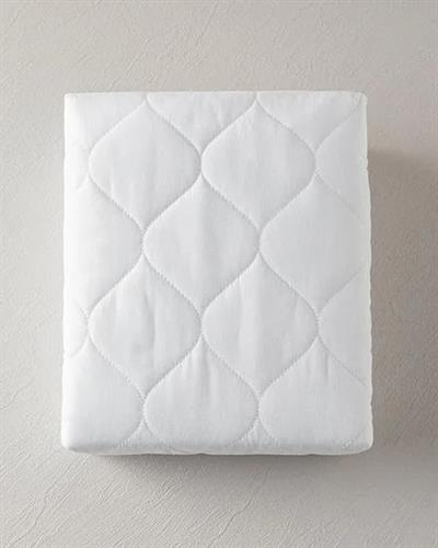 Cotton Polyester Mattress Pad 180x200 + 30 cm White