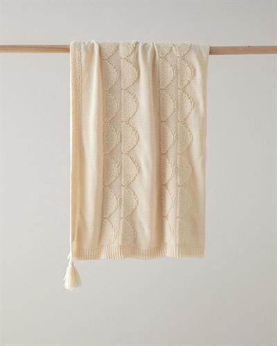 PlushTouch Шал За Диван Трико 130x170 см Светло каменно сив