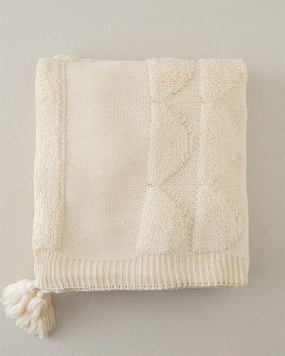 PlushTouch Шал За Диван Трико 130x170 см Светло каменно сив