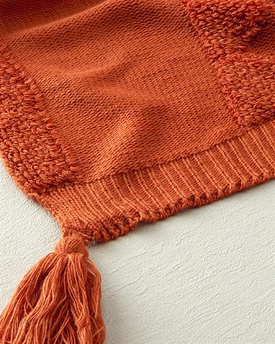 Knitwear Chair Shawl 130x170 cm Brick Red