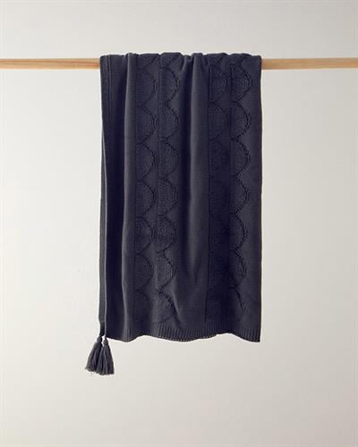 Knitwear Chair Shawl 130x170 cm Anthracite