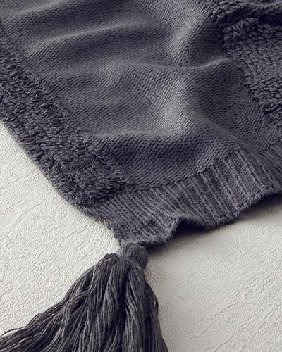 Knitwear Chair Shawl 130x170 cm Anthracite