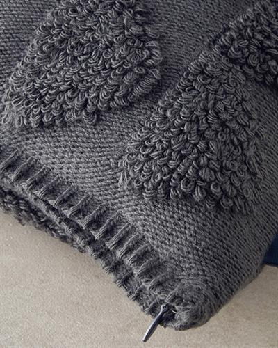 Knitwear Cover Throw Pillows 45x45 cm Anthracite