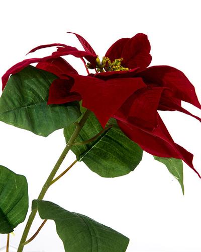 Poinsettia Изкуствено Цвете 76 см Бордо