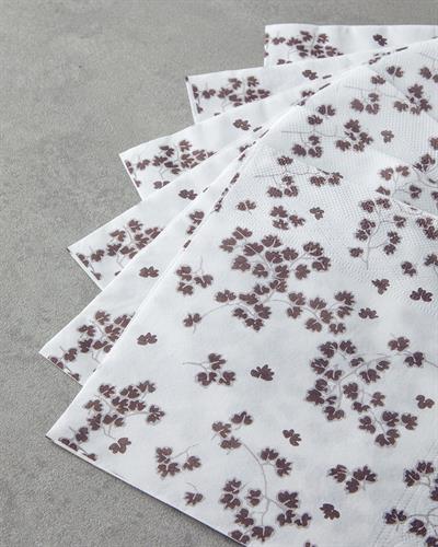 Хартиени Салфетки 20 бр. Хартия 33x33 см Бял - Кафяв