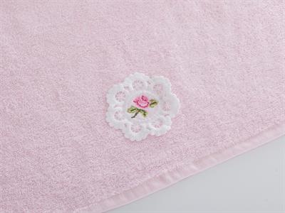 Polin ХАВЛИЯ ЗА ЛИЦЕ С дантела 50x80 cm Light Pink,