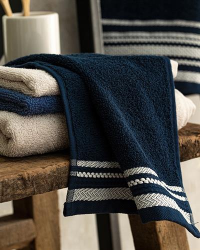 Polka Dot Кърпа За Ръце Памучен 30x40 см Морскосин