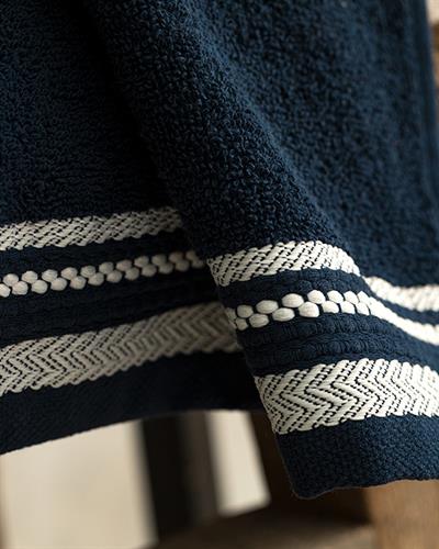 Polka Dot Кърпа За Ръце Памучен 30x40 см Морскосин