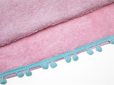 Polka Dot ХАВЛИИ ЗА РЪЦЕ С помпони Жакардов 30x45 cm Pink