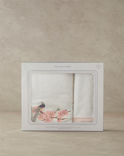 Polly Комплект Кърпи За Лице С бродерия Памучен 30x45+50x80 см Екрю