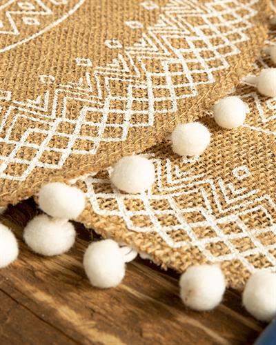 Pompon Подложки За Хранене 2 бр. Юта 38 см Бял