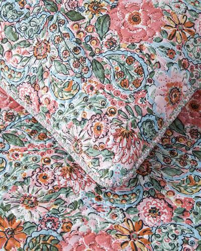 Poppy Happiness Покривка За Легло Комплект Единичен Размер, Многофункционален, Розово, 160 X 220 Cm