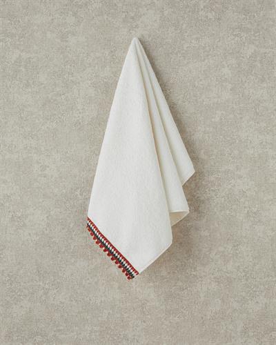 Popsy Кърпа За Лице С крошет Памучен 50x80 см Екрю