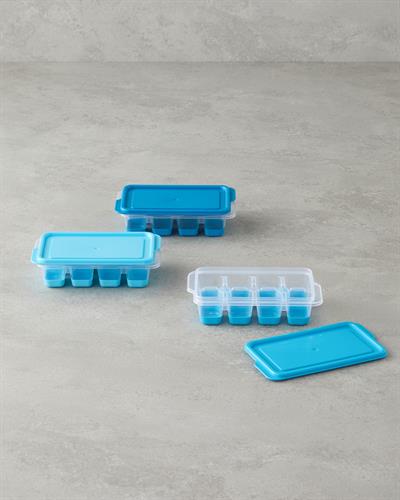 Posuda Форма За Лед Мини 3 бр. Пластмаса 7x12,5x3,5 см Син