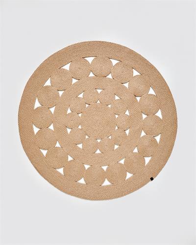 Posy Jute Decorative Jute Carpet 120x120 cm Natural