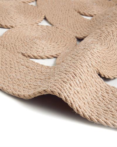 Posy Jute Decorative Jute Carpet 120x120 cm Natural